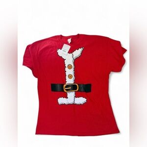Gildan Red Christmas Santa Claus Holiday T-Shirt Size XL Brand New with Tags